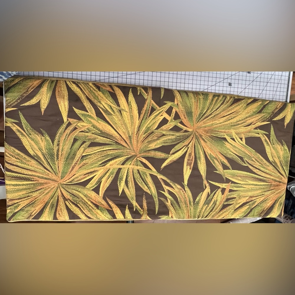 Tropical Leaves Accent Pillow cover approx 34.5” x 16”